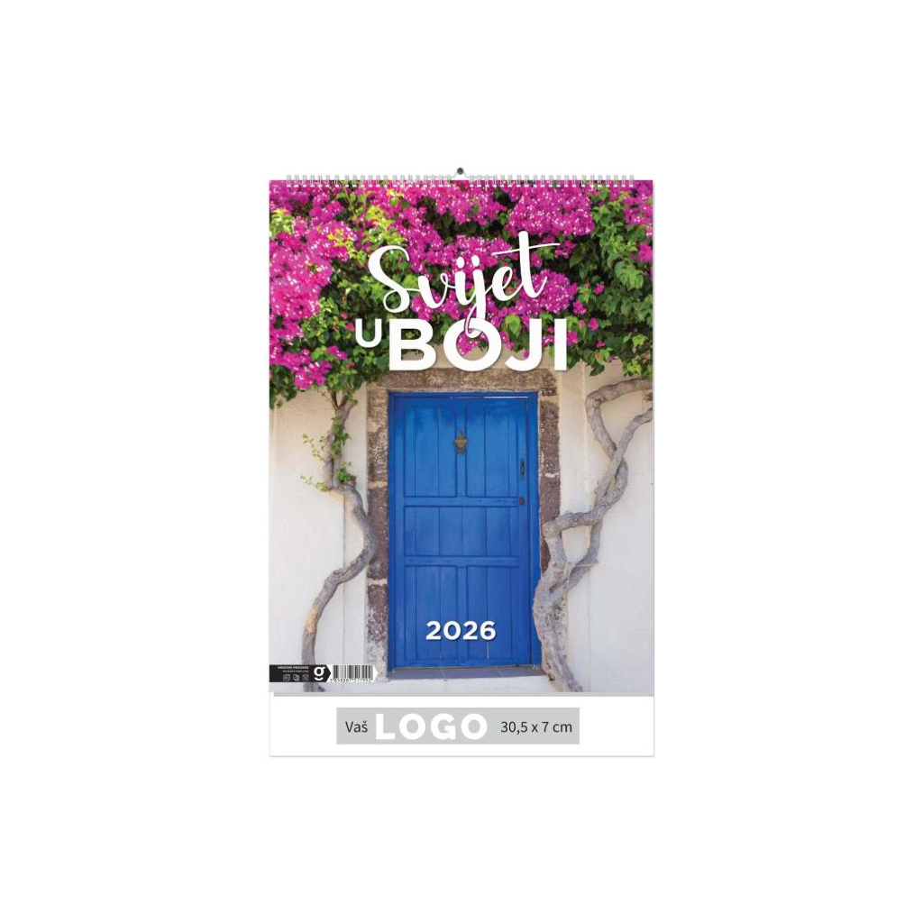 0-02og006668-9cfeb73d "SVIJET U BOJI" 13 list., dim: 30,5x50 cm, PVC vrećica, P/50, color kalendar - Image 1
