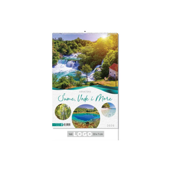 "ŠUME, VODE I MORE" 13 sheets, format: 33x55 cm, PVC bag, P/40, color calendar