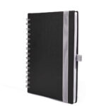 ""NOTE BORGO wire" CRNI spiralni A5, dim: 14x21 cm, 192 str., P/20