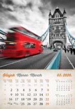 "VINTAGE GRADOVI" 13 list., dim: 33x55cm, PVC vrećica, P/40, kolor kalendar