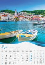 "BISERNA DALMACIJA" 13 list., dim: 33x55 cm, PVC vrećica, P/40, kalendar u boji