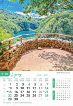 "NACIONALNI PARKOVI HRVATSKE" 13 list., dim: 33x55 cm, PVC vrećica, P/40, kolor kalendar