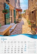 "BISERNA DALMACIJA" 13 list., dim: 33x55 cm, PVC vrećica, P/40, kalendar u boji