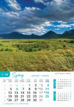 "NACIONALNI PARKOVI HRVATSKE" 13 list., dim: 33x55 cm, PVC vrećica, P/40, kolor kalendar