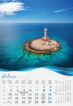 "BISERNA DALMACIJA" 13 list., dim: 33x55 cm, PVC vrećica, P/40, kalendar u boji