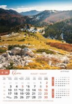 "NACIONALNI PARKOVI HRVATSKE" 13 list., dim: 33x55 cm, PVC vrećica, P/40, kolor kalendar