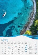 "BISERNA DALMACIJA" 13 list., dim: 33x55 cm, PVC vrećica, P/40, kalendar u boji