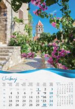 "BISERNA DALMACIJA" 13 list., dim: 33x55 cm, PVC vrećica, P/40, kalendar u boji