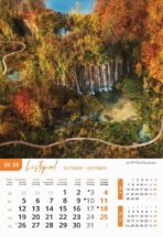 "NACIONALNI PARKOVI HRVATSKE" 13 list., dim: 33x55 cm, PVC vrećica, P/40, kolor kalendar