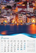 "BISERNA DALMACIJA" 13 list., dim: 33x55 cm, PVC vrećica, P/40, kalendar u boji