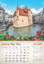 "VINTAGE GRADOVI" 13 list., dim: 33x55cm, PVC vrećica, P/40, kolor kalendar