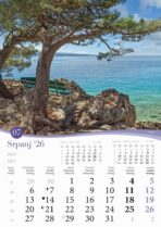 "ROMANTIČNA HRVATSKA" 13 list., dim: 30,5x50 cm, PVC vrećica, P/50, color kalendar