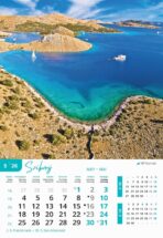 "NACIONALNI PARKOVI HRVATSKE" 13 list., dim: 33x55 cm, PVC vrećica, P/40, kolor kalendar