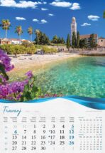 "BISERNA DALMACIJA" 13 list., dim: 33x55 cm, PVC vrećica, P/40, kalendar u boji