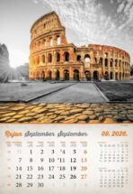 "VINTAGE GRADOVI" 13 list., dim: 33x55cm, PVC vrećica, P/40, kolor kalendar