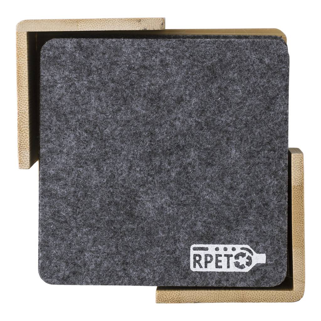 g00G1014853-00G003999999-0 rPET felt coaster set Lawrence - Image 1