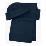 Polyester fleece (200 gr/m²) beanie and scarf Russo