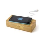 Bamboo wireless charger and clock Rosie - Image 4