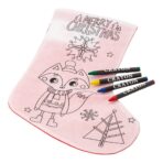 Netkani materijal (80gr/m²) Božićna čarapa Jasleen