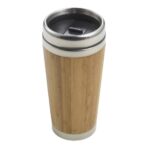 Bamboo and stainless steel travel cup Sabine - Image 3