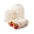 Set of three reusasable cotton mesh produce bags Adele - Image 5