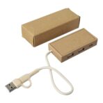 Aluminium and recycled paper USB hub Paulo - Slika 3