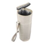Recycled cotton (270 gsm) bottle cooler bag Eugene - Image 6