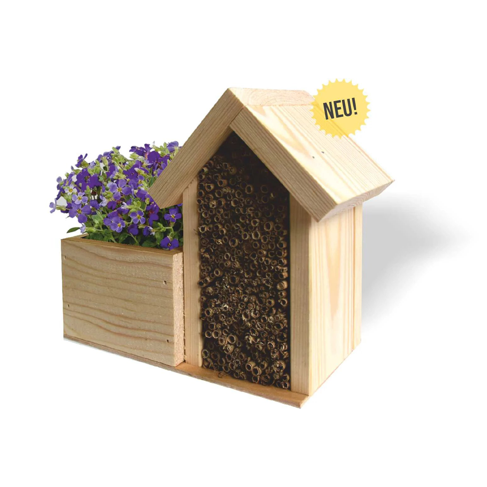 ecoBee - Bee hotel "Bed and Breakfast" in custom design with customer branding.