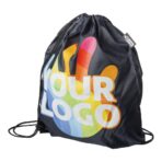 Recycled rPET polyester (210D) drawstring backpack Enrique - Image 8