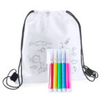 Carle colouring drawstring bag