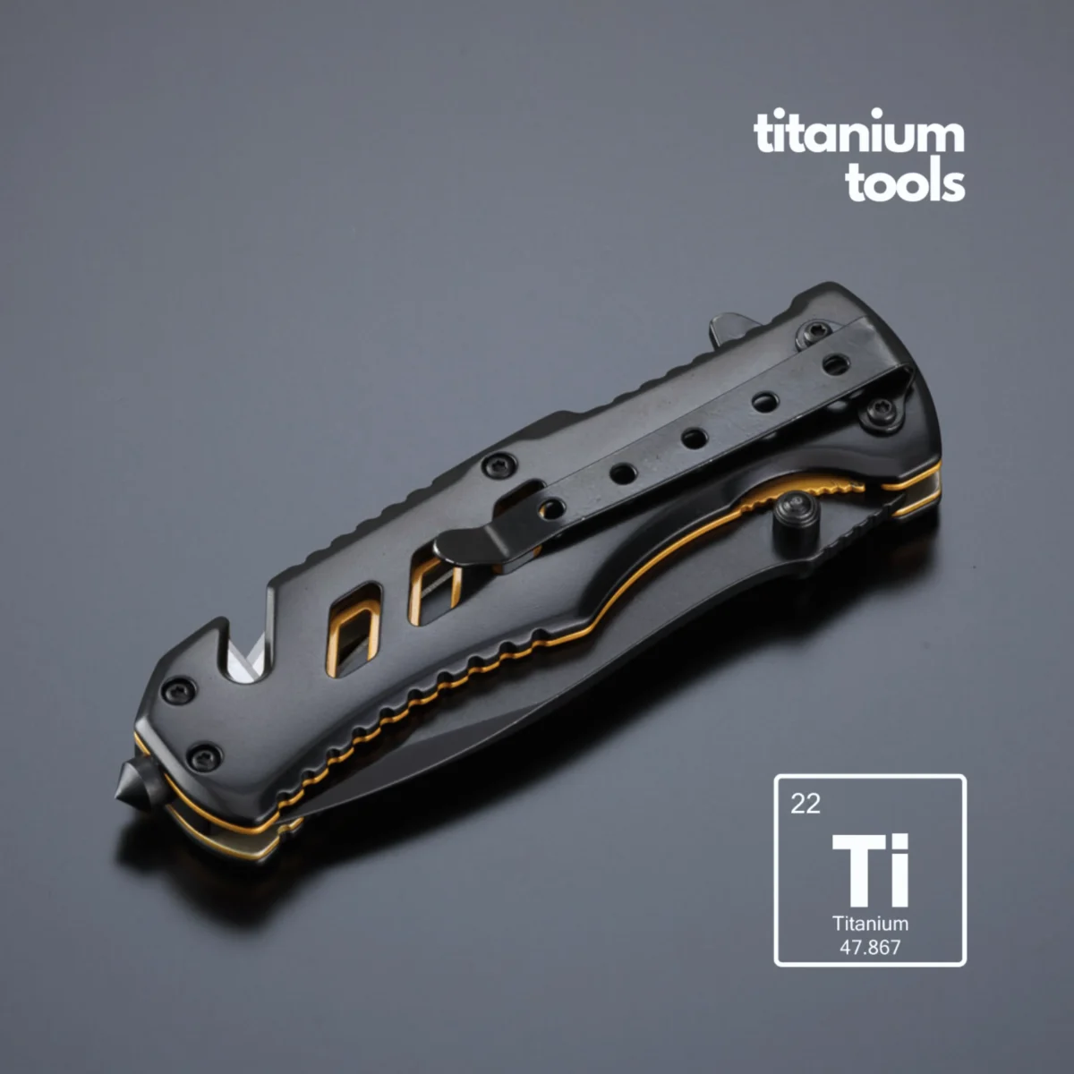 TITANIUM-COATED STEEL EMERGENCY KNIFE OPTIMA - Image 1