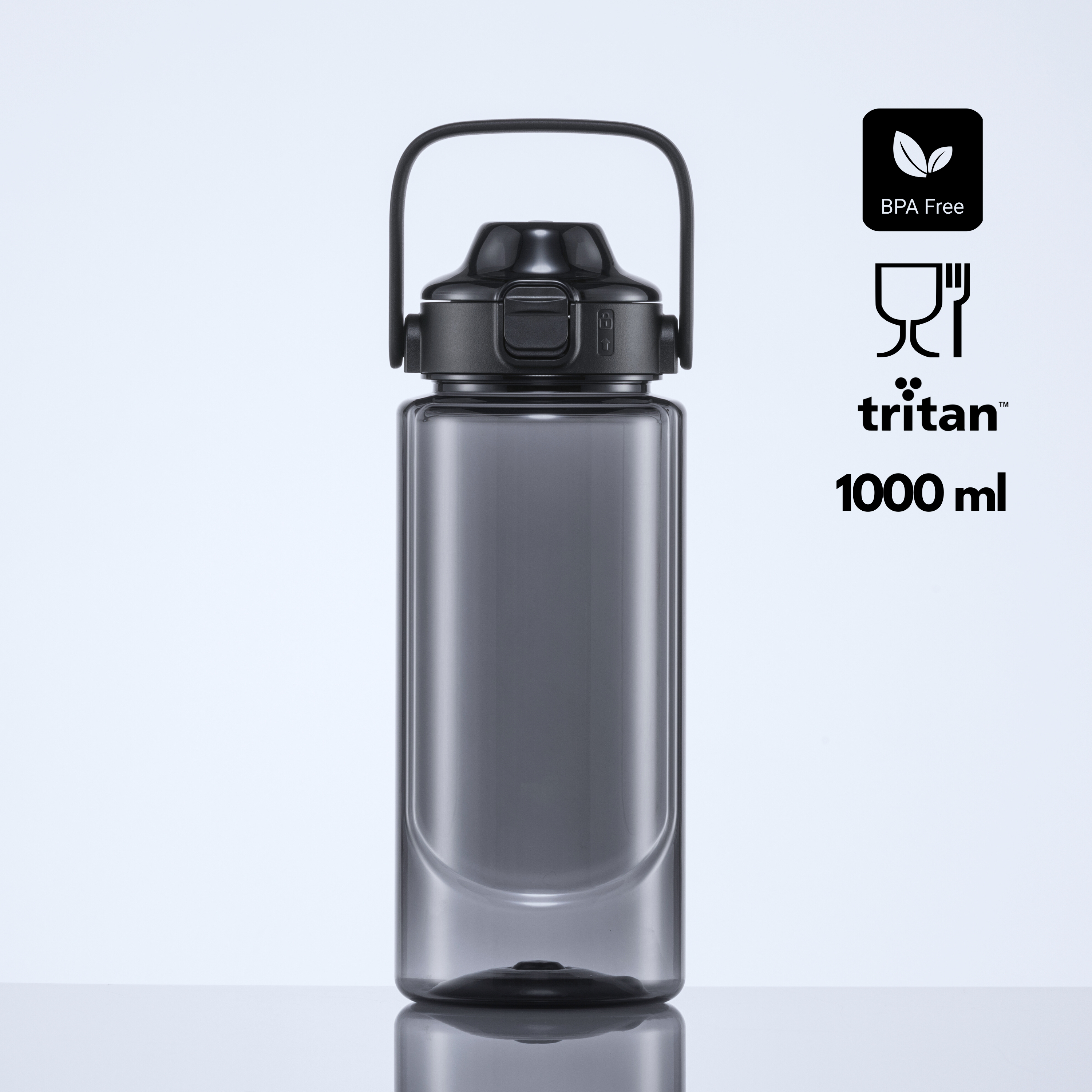 htr03_bl Neon Can-type Tritan™ Water Bottle, 1000ml - Image 1