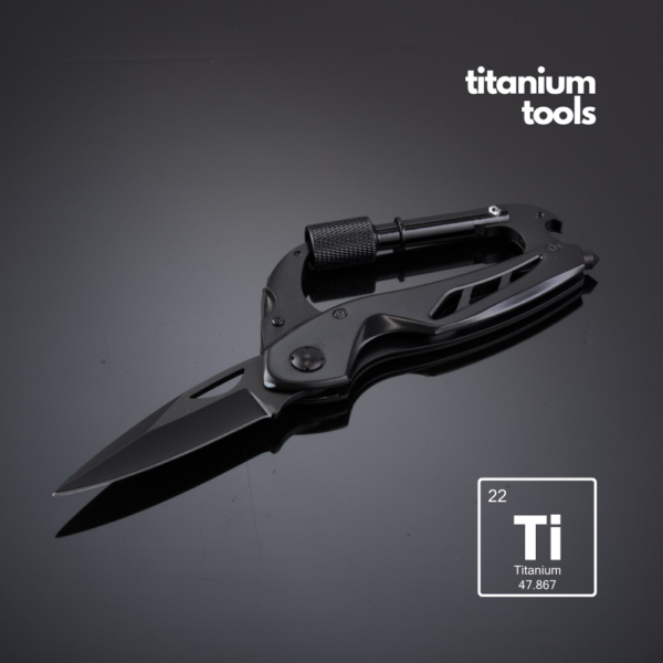 Titanium-coated Steel Multi-function Tool Optima With Carabiner