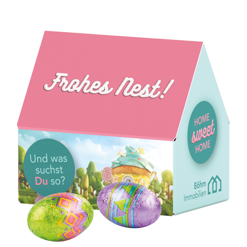 3D_praesent_haus_ostern 3D present house, Klett easter eggs - Image 1