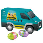 3D present van, Klett easter eggs