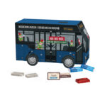 Advent calendar bus, share mini chocolate bars