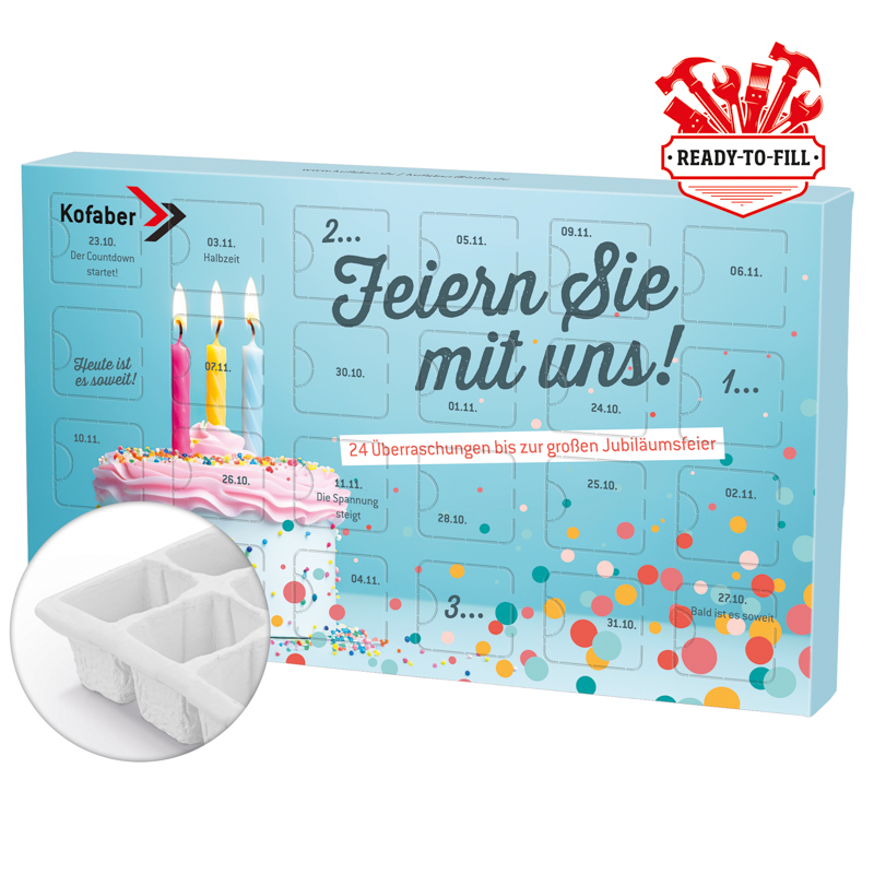 adventskalender_eco_l_rtf Advent calendar eco L, cardboard inlay, cutomised content - Image 1
