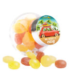Sweet jar mini, doming label, Mini sweets, candy fruit mixture