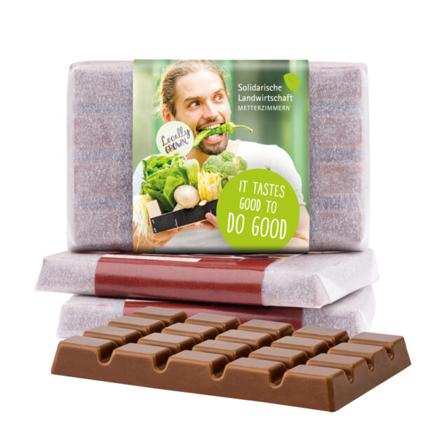 Design chocolate in jarsine paper