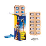 Eco high tower advent calendar, mini chocolate bars in glassine paper