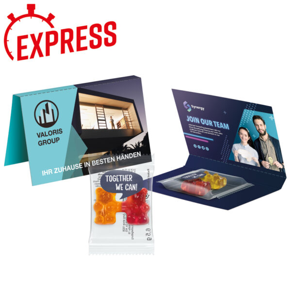 Express promotion card, Trolli team jelly bears, standard design