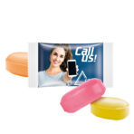 Fruit mix sweets, white flowpack