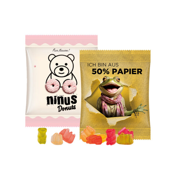 Mini bag 7g, foil white, jelly gums basic bears mini