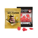 Mini bag special shapes, 10 g, Trolli fruit jelly gums, white foil with approx. 50% paper content