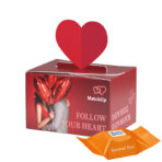 Mini gift box heart, Ritter SPORT chocolate cubes double caramel - Slika 2