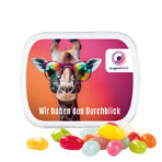 Hinged tin, white, American Style jelly beans - Image 2