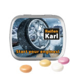 Hinged tin, matt-silver, Mentos chewy candy Fruit - Slika 2