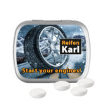 Hinged tin, matt-silver, Mentos chewy candy Mint - Image 2