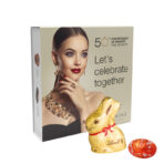 Lindt present, promotional slipcase, LINDOR mini chocolate eggs & bunny - Image 2