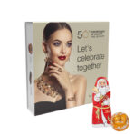 Lindt present, promotional slipcase, LINDOR mini chocolate balls & Santa - Slika 2